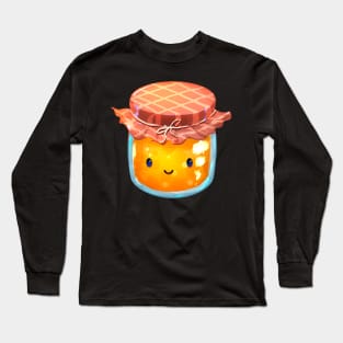 Cute Peach Jam Jar Long Sleeve T-Shirt